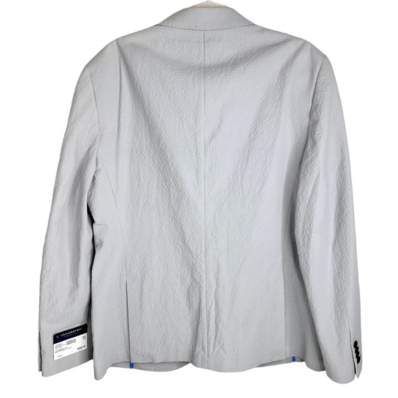 NWT Tailorbyrd Seersucker Jacket Blazer Gray Stretch Cotton 42 R - Picture 2 of 10